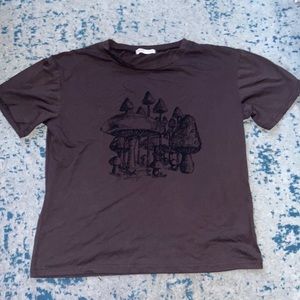 Large Romwe mushroom shirt.